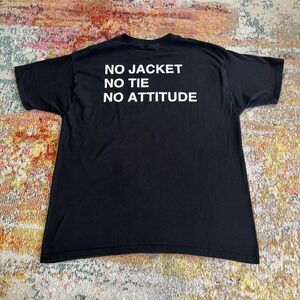 MARK HOTEL NYC T-Shirt "No Jacket, No Tie, No Attitude" Black 100% Cotton XL